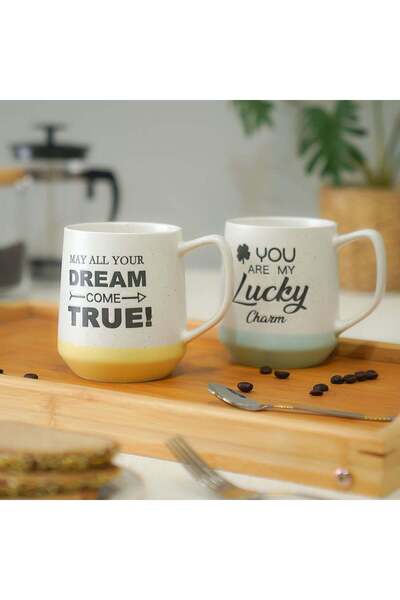 Danube Home Danube Essential 2-Piece New Bone China Mug Set Blue 535 ml