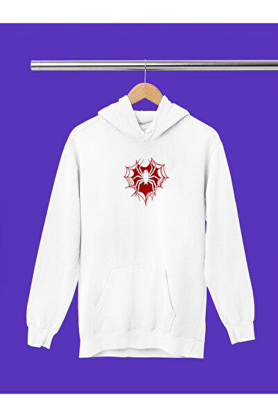 MAGORS Spider Man Printed Cotton Long Sleeved 3-Yarn Hooded Sweatshirt