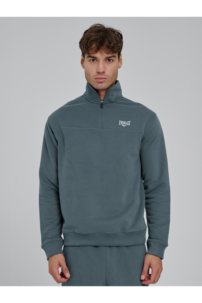 EVERLAST World Regular Green Half Zip Men's Sweatshirt