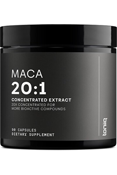 Toniiq Maca Root – Ultra High 20:1 Extract Black, Red and Yellow Maca Complex...