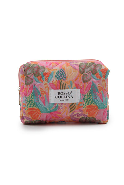 Rosso Collina Patterned Makeup Bag – Zippered