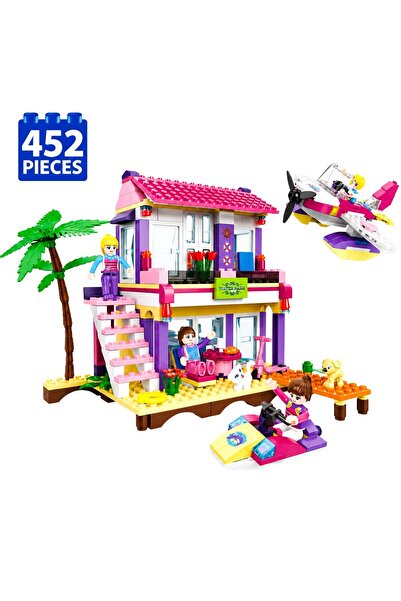 Minibric Set de Constructie cu Piese Tip Blocuri Construit 452 Piese PinkyBea...