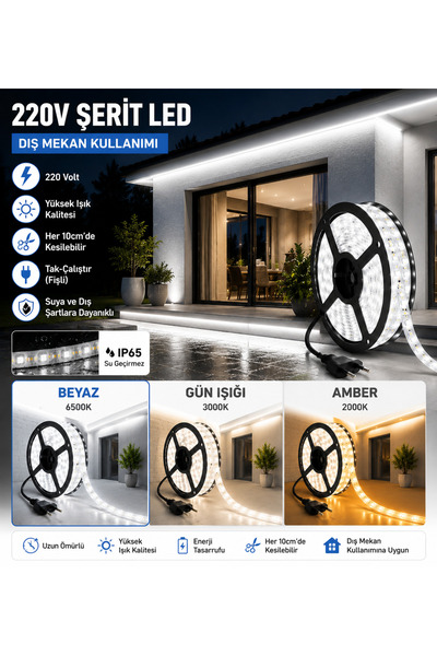 220W Led Yüksek Işıklı Kesilebilir Led