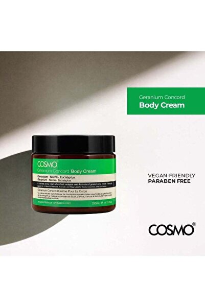 Cosmo Body Cream Geranium Concord 330ml| Deep Hydration & Nourishment | Softens, Smoothens
