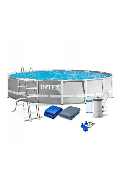 Intex Piscina structura metalica, rotunda, cu filtru, pompa, scara, prelata a...