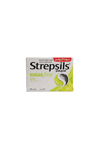 STREPSİLS سكر الليمون خالي من السكر 36 حبة