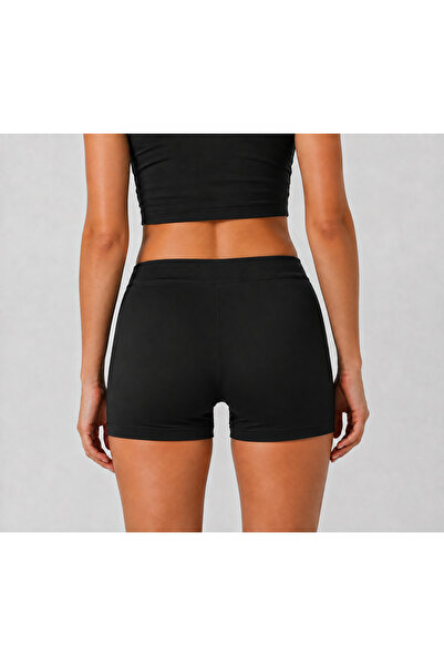 TWINTICKS Women's Volleyball Shorts Stretchy Short Sports Leggings Black