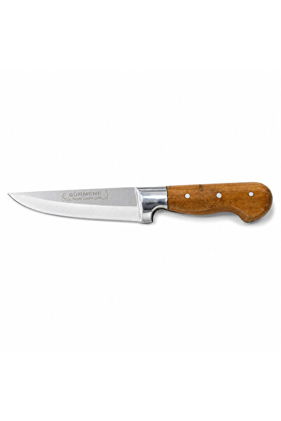 Sürmene Turkish Sürmeğen Knife with Wooden Handle and Steel Blade 14 cm - Tot...