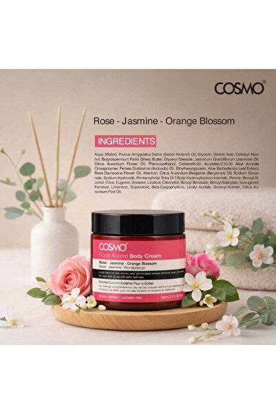Cosmo Body Cream Floral Accord 330ml| Deep Moisturization & Nourishment | Hydrates, Softens