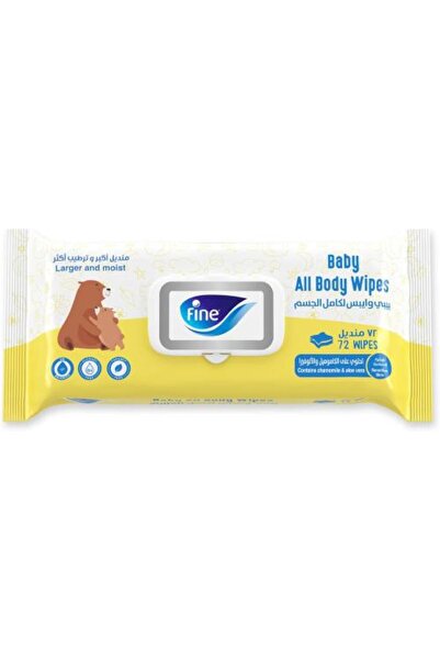 Fine Baby All Body Wipes for Children 72 Wipes