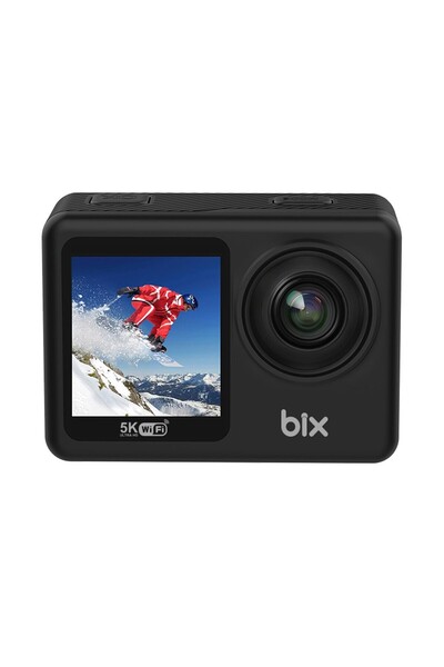 Bix Nexa 1 Wi-Fi 5K 30FPS Aksiyon Kamerası 50 MP Çift Ekran Geniş Açılı ve EI...