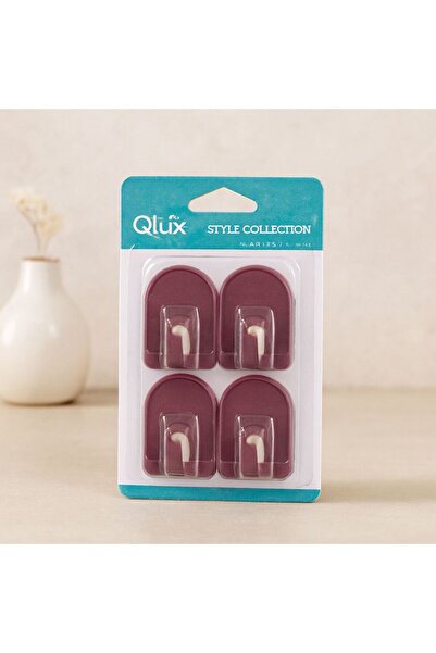 Royaleks Adhesive Plastic Dome Hanger Set of 4