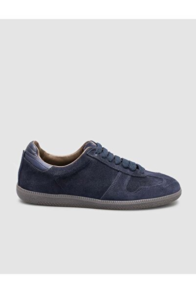 Cabani Livavin 100% Genuine Suede Leather Navy Blue Women's Sneaker