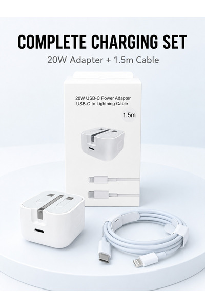 Generic Brand Suitable for iPhone, tablet, 20W charger set, 1.5-meter USB-C t...
