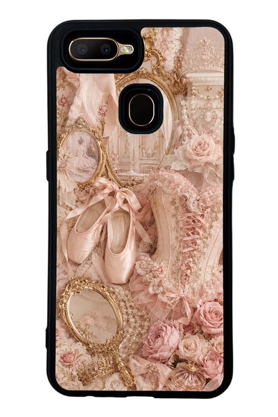 S Mode حافظة هاتف لامعة بتصميم رويال باليه فانيتي لهاتف أوبو A5s