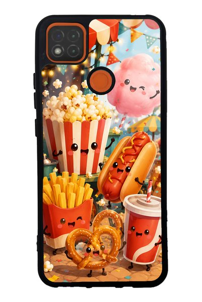 S Mode حافظة هاتف لامعة بتصميم حفلة طعام ممتعة لهاتف Xiaomi Redmi 9C