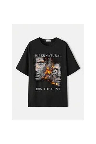 OEM Tricou grafic cu guler rotund și mânecă scurtă