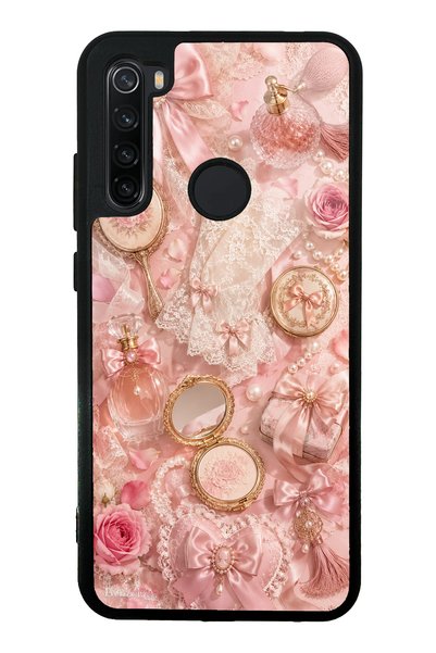 S Mode حافظة هاتف لامعة بتصميم وردي عتيق لهاتف Xiaomi Redmi Note 8