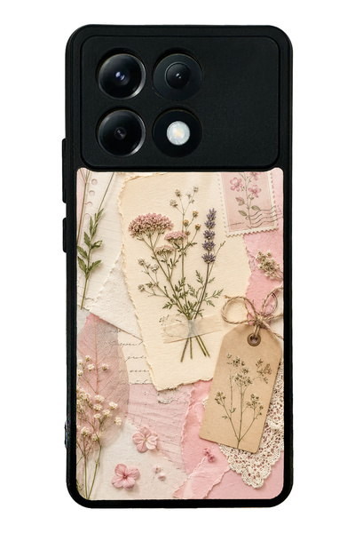 S Mode حافظة هاتف Xiaomi Poco X6 Pro Blush Herbarium ذات تصميم لامع