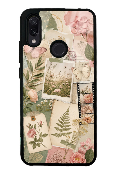 S Mode حافظة هاتف لامعة بتصميم Soft Garden Notes لهاتف Xiaomi Redmi Note 7