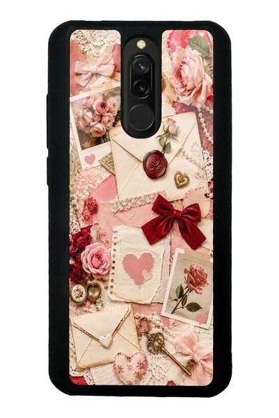 S Mode حافظة هاتف Xiaomi Redmi 8 Love Letter Garden Design لامعة