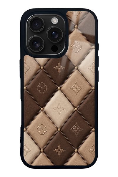 S Mode حافظة هاتف آيفون 16 برو بتصميم كافيه رويال لامعة