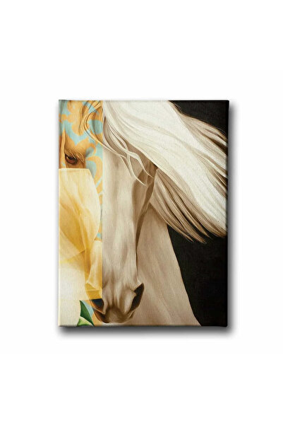 enmalife Beige Horse Decorative Canvas Wall Painting