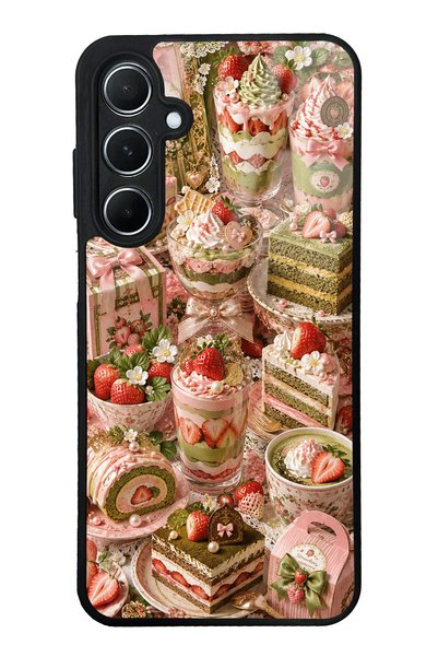 S Mode حافظة هاتف سامسونج A55 بتصميم Sweet Matcha Bakery لامعة