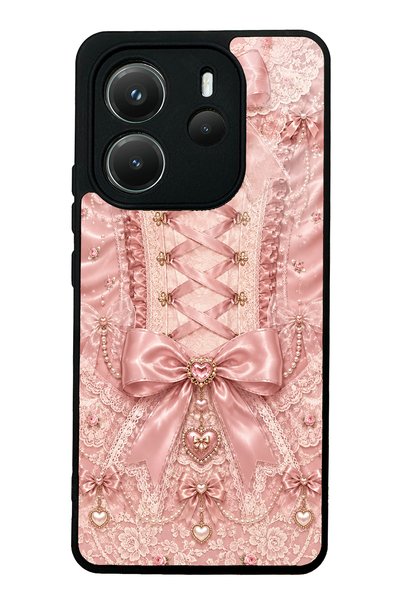 S Mode Xiaomi Redmi Note 14 4g Pink Corset Coquette Design Glossy Phone Case