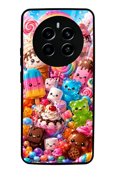 S Mode Realme 12 Pro Kawaii Candy Party Design Glossy Phone Case