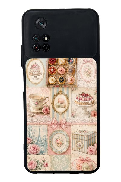 S Mode حافظة هاتف لامعة بتصميم لحاف باريسي لطيف لهاتف Xiaomi Poco M4 Pro