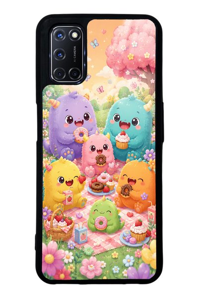 S Mode Oppo A52 Monster Picnic Party Design Glossy Phone Case