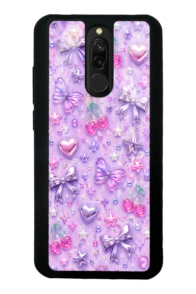 S Mode Xiaomi Redmi 8 Lilac Charm Pop Design Glossy Phone Case
