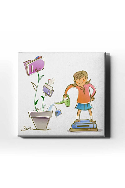 enmalife Pictură murală pe pânză pentru camera copiilor Book Love