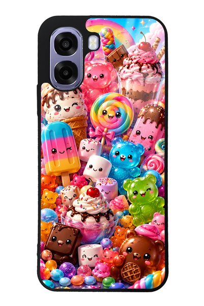 S Mode Oppo A6T Kawaii Candy Party Design Glossy Phone Case