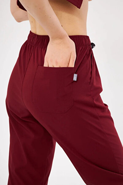 Class Üniforma Tesettür Classic - Burgundy Women's Pants – Lycra Single Bottom
