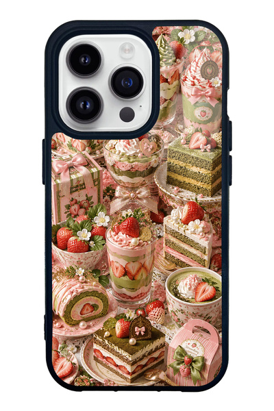 S Mode حافظة هاتف لامعة بتصميم Sweet Matcha Bakery لهاتف iPhone 14 Pro