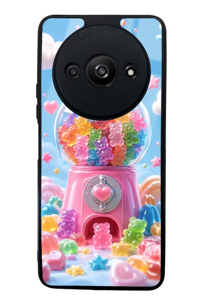 S Mode حافظة هاتف لامعة بتصميم Xiaomi Redmi A3 Candy Bear Dream