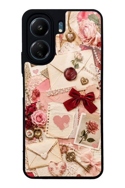 S Mode Xiaomi Redmi 13C Love Letter Garden Design Glossy Phone Case