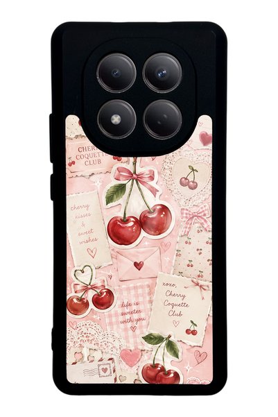 S Mode Xiaomi Redmi Note 15 5g Glossy Phone Case with Cherry Love Letters Design