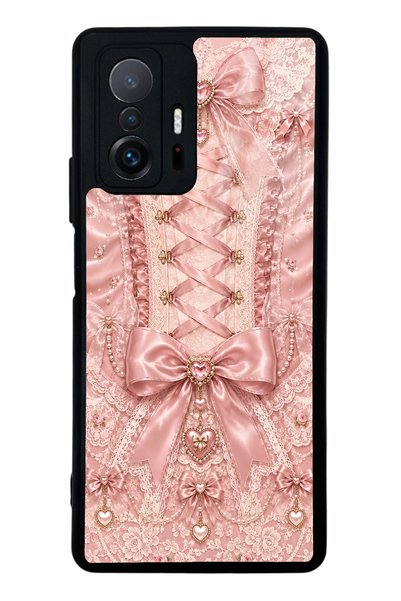 S Mode Xiaomi Mi 11t Pink Corset Coquette Design Glossy Phone Case