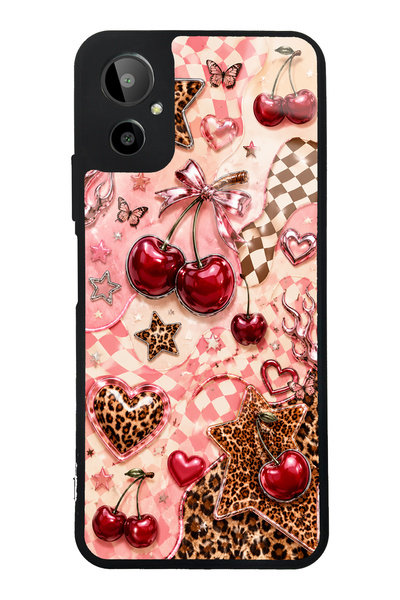 S Mode حافظة هاتف لامعة بتصميم Gm 23 SE Cherry Rebel Pop