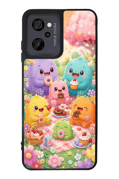 S Mode حافظة هاتف لامعة بتصميم Casper M40 Monster Picnic Party