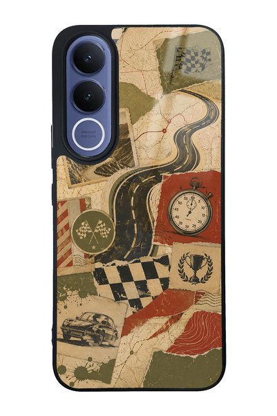 S Mode Vivo V70 Fe Retro Road Racing Design Glossy Phone Case