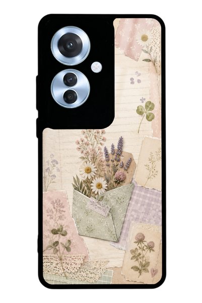 S Mode حافظة هاتف لامعة بتصميم Wildflower Diary لهاتف Oppo Reno 11F