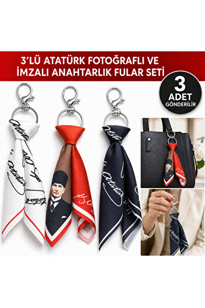 tarzınısec Alege-ți stilul: Set de 3 eșarfe semnate de Atatürk, breloc și acc...