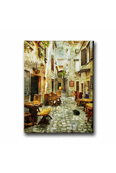 enmalife Διακοσμητικός πίνακας τοίχου από καμβά Nostanji Cafe