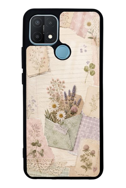 S Mode حافظة هاتف لامعة بتصميم Wildflower Diary لهاتف Oppo A15s