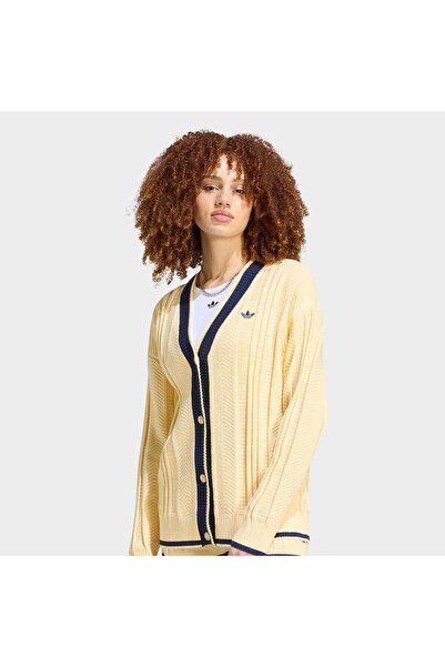 adidas Cable Knit Kadın Sarı Hırka (KS4968)