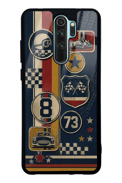 S Mode حافظة هاتف لامعة بتصميم سباقات الطراز القديم لهاتف Xiaomi Redmi Note 8...
